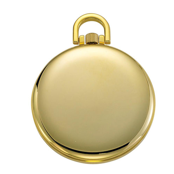 Gotham Men's Gold-Tone Ultra Thin Railroad Open Face Quartz Pocket Watch #  GWC15026G