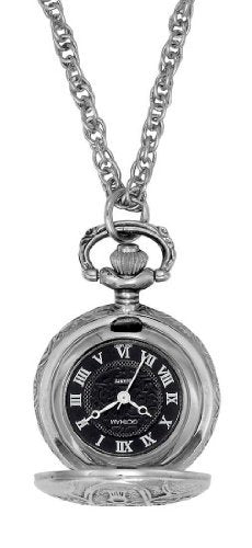 Gotham Women's Antique Design Silver-Tone Quartz Fashion Pendant Watch # GWC14119SB